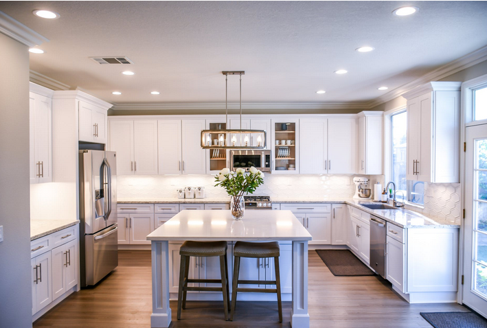 a well spaced kitchen with workflow considered